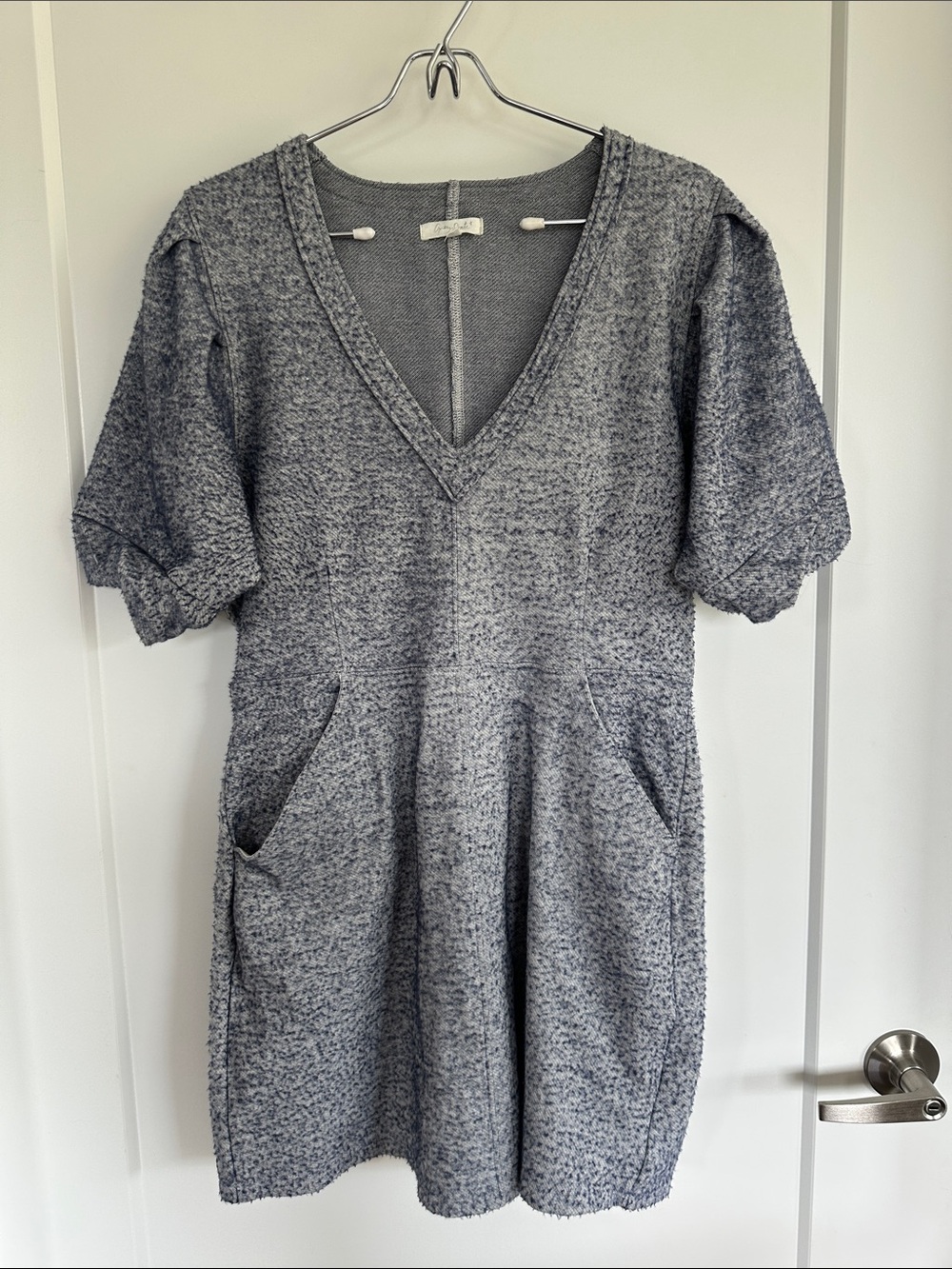 Grey State Heather Gray Blue Mini Dress Size 3/L